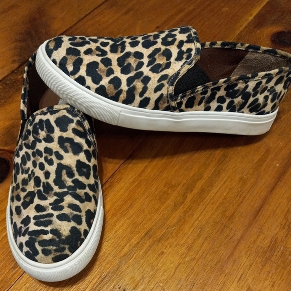 Steve Madden Shoes - Steve Madden Leopard Print Platform Slip on Sneakers Skate Shoes Woman’s…